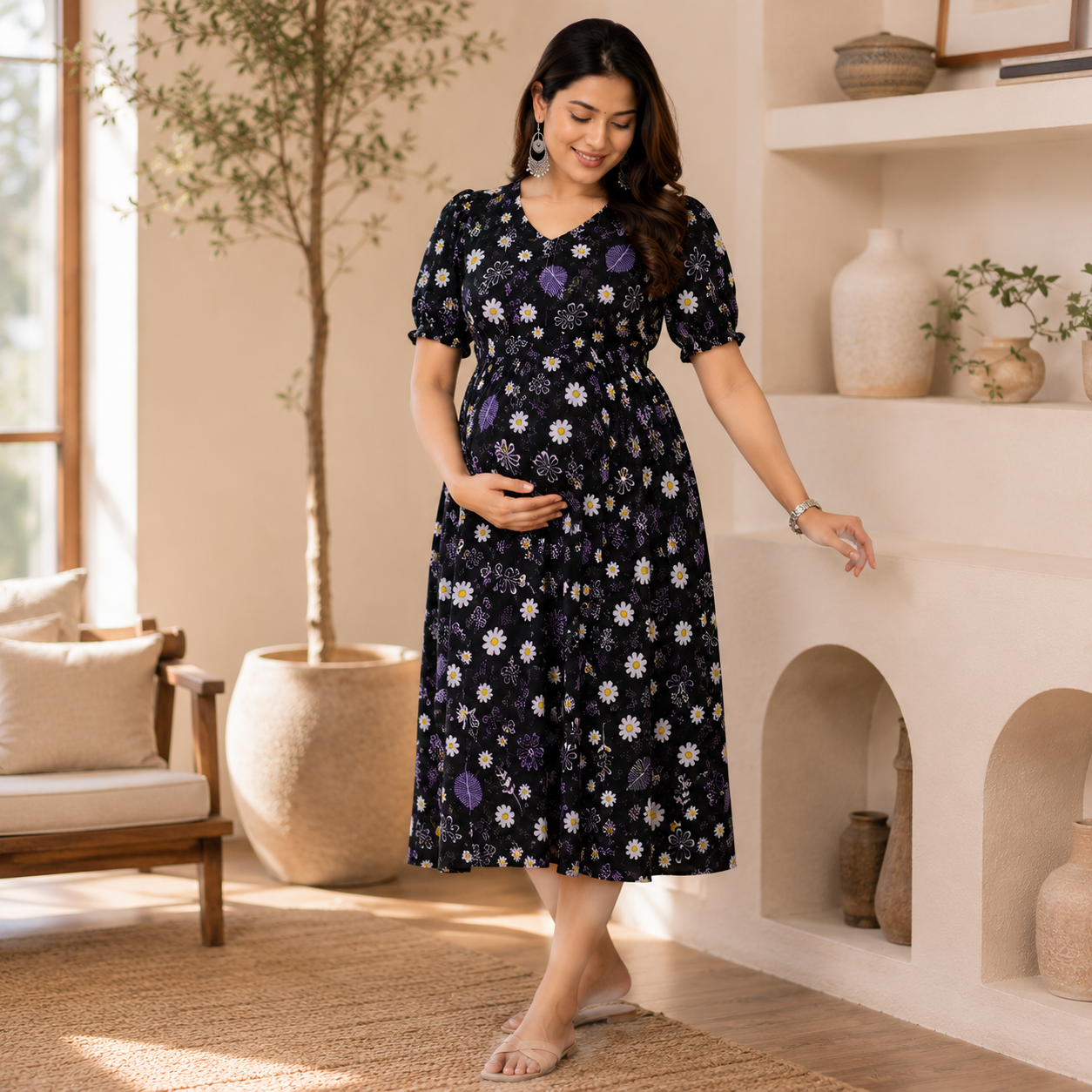 Maatrii Blossom Breeze Maternity Dress