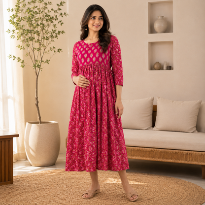 Maatrii Rani Blossom Maternity & Feeding Dress